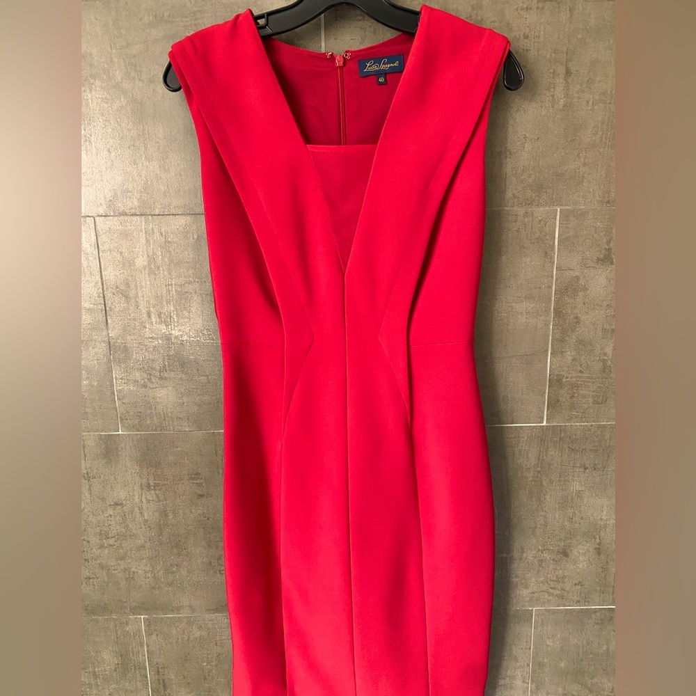 Luisa Spagnoli Bright Red Midi Sheath Dress